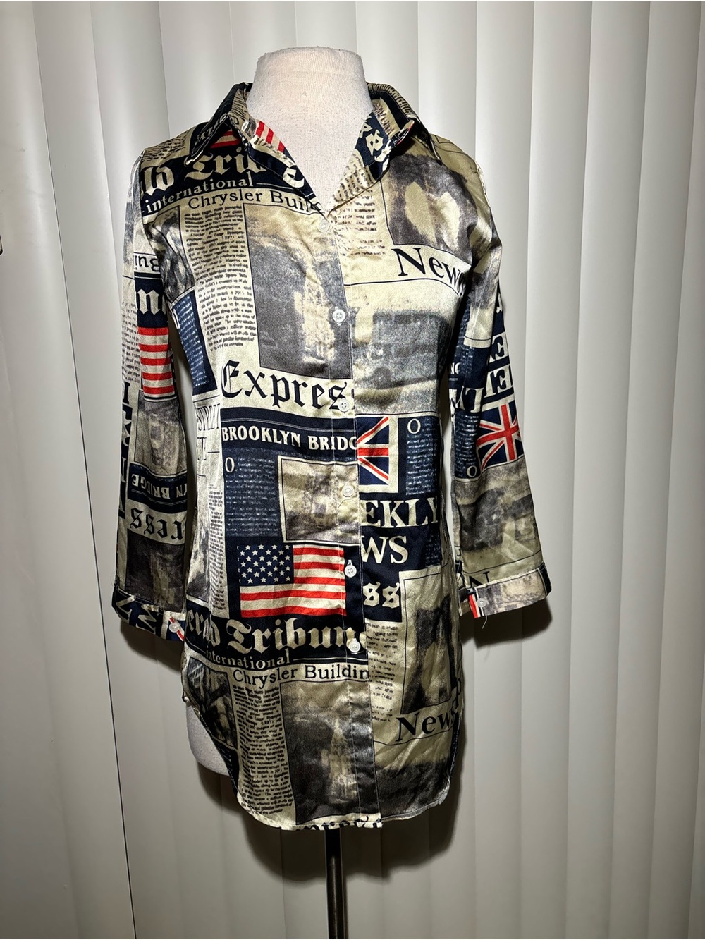 London newspaper blouse